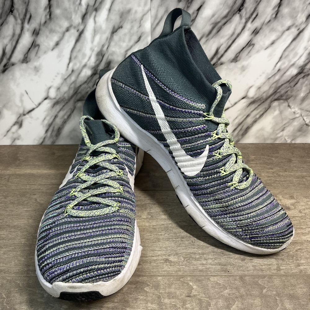Nike Free Train Force Flyknit Men's Running Shoes Sneakers Green Size 9